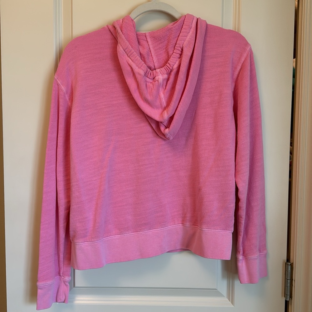 J. Crew Vintage Fleece Bubblegum Pink Zip-Up - Picture 6 of 6